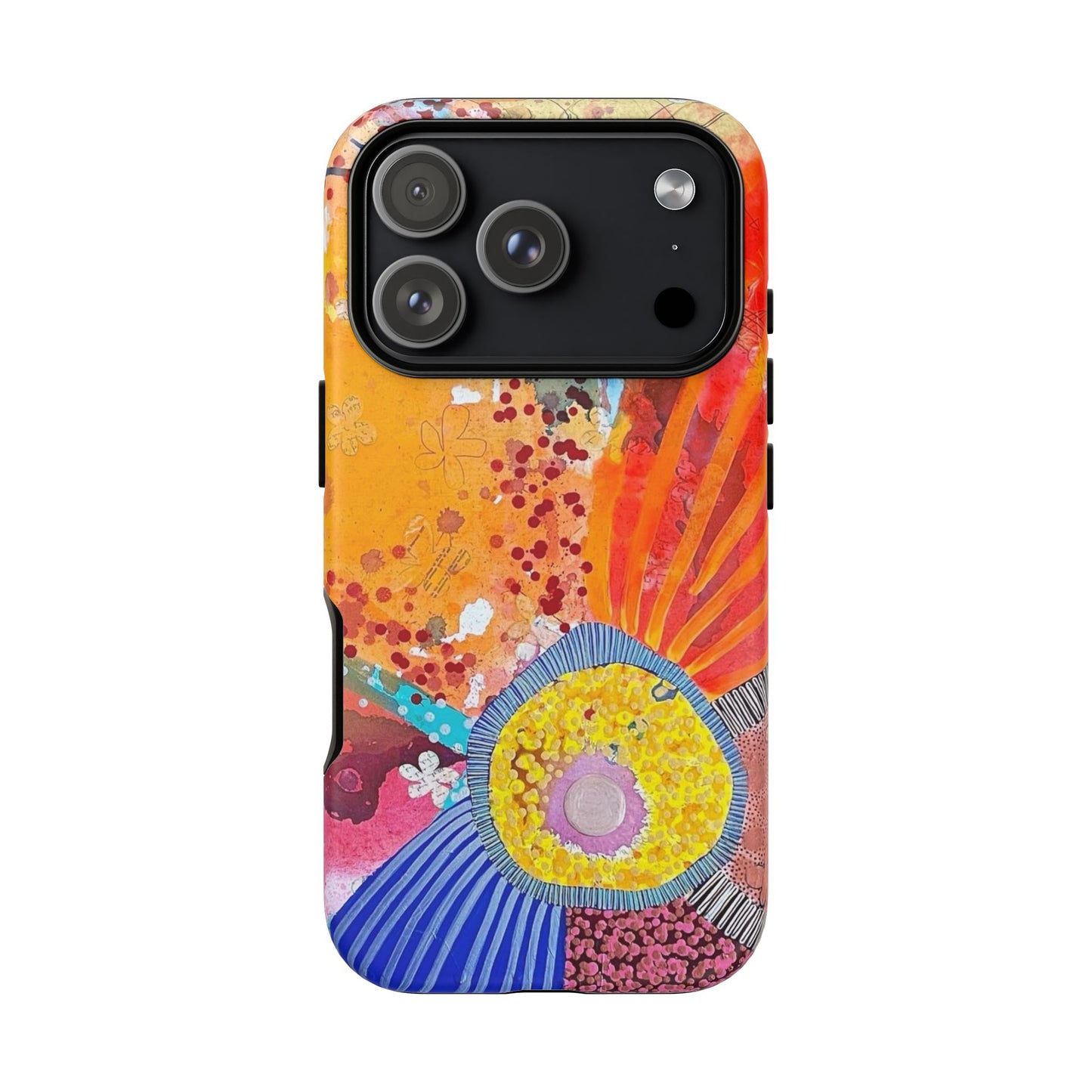 Protective Phone Case — Modern Floral Abstract Design