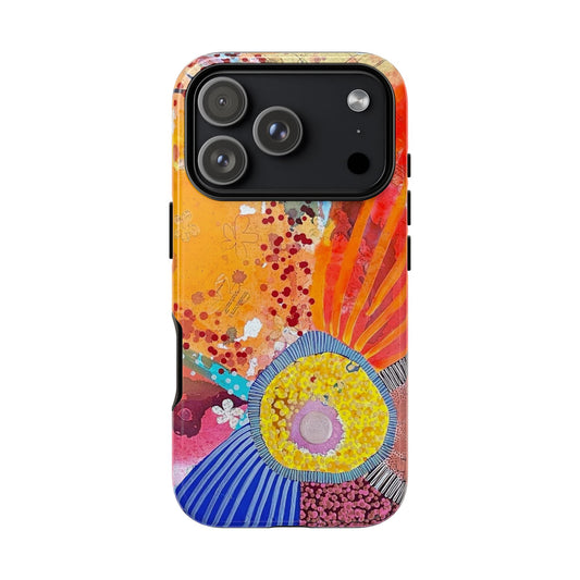 Protective Phone Case — Modern Floral Abstract Design