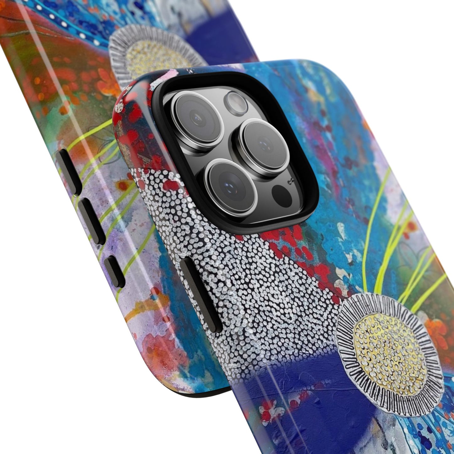 Protective Phone Case — Modern Floral Abstract Design