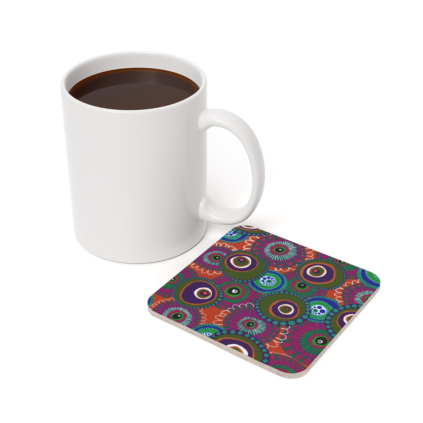 Jessica Wood Artist Cork Back Coaster
