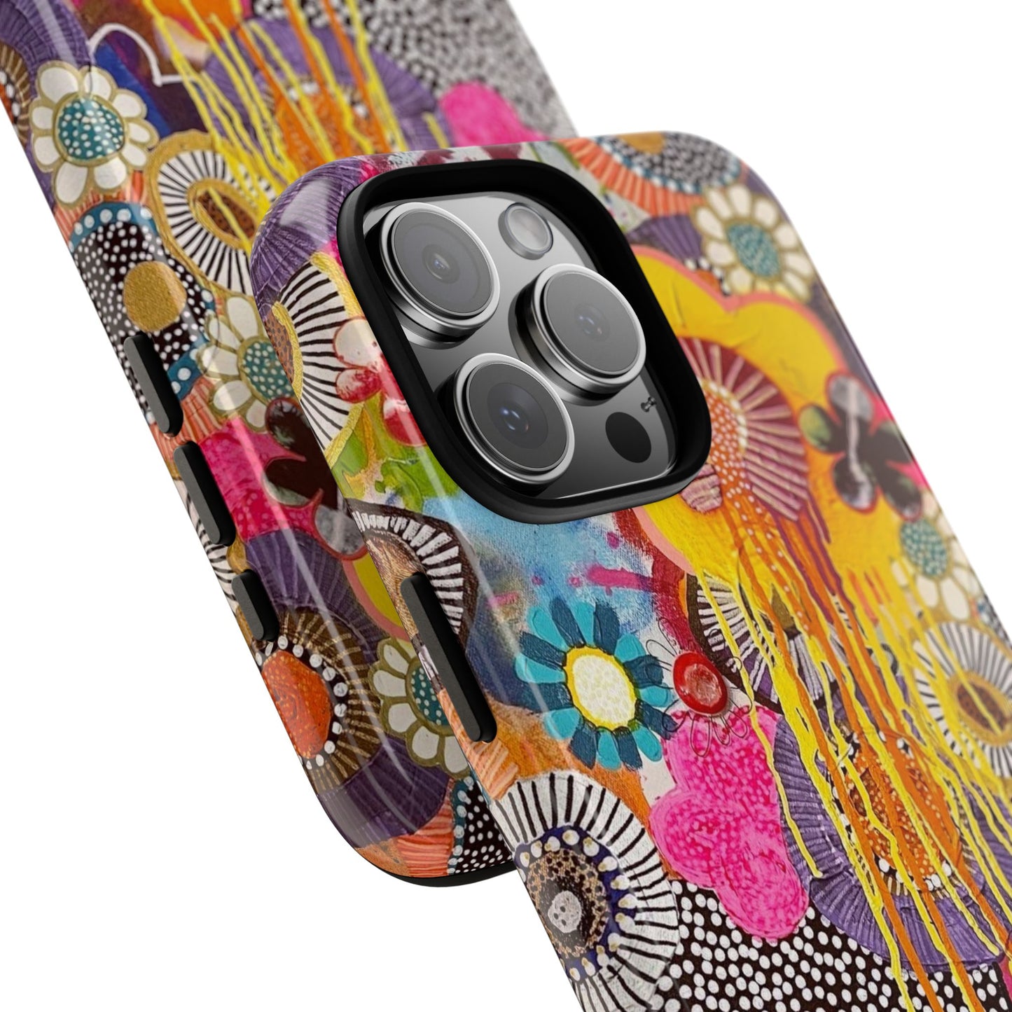Protective Phone Case — Modern Floral Abstract Design