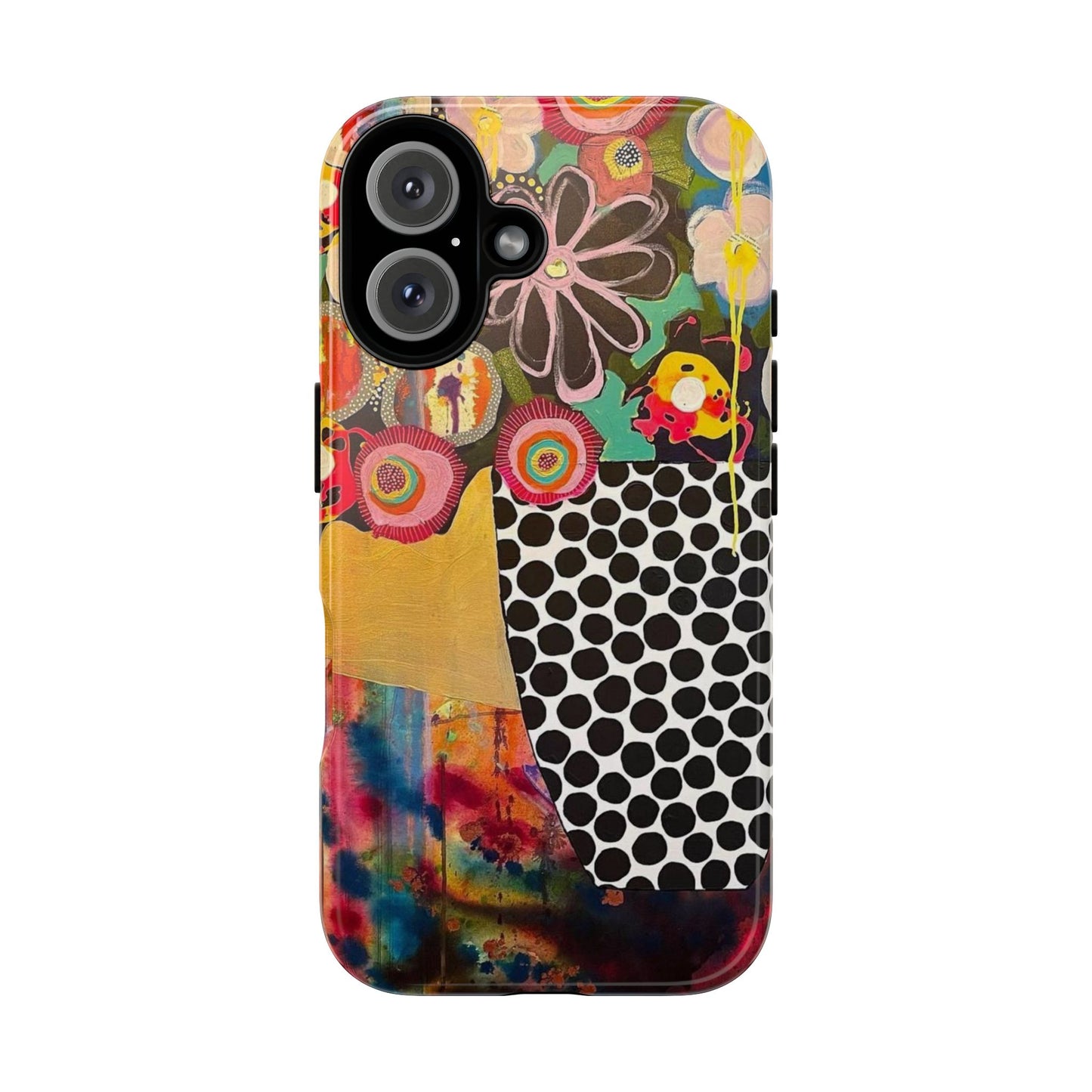 Protective Phone Case — Modern Floral Abstract Design