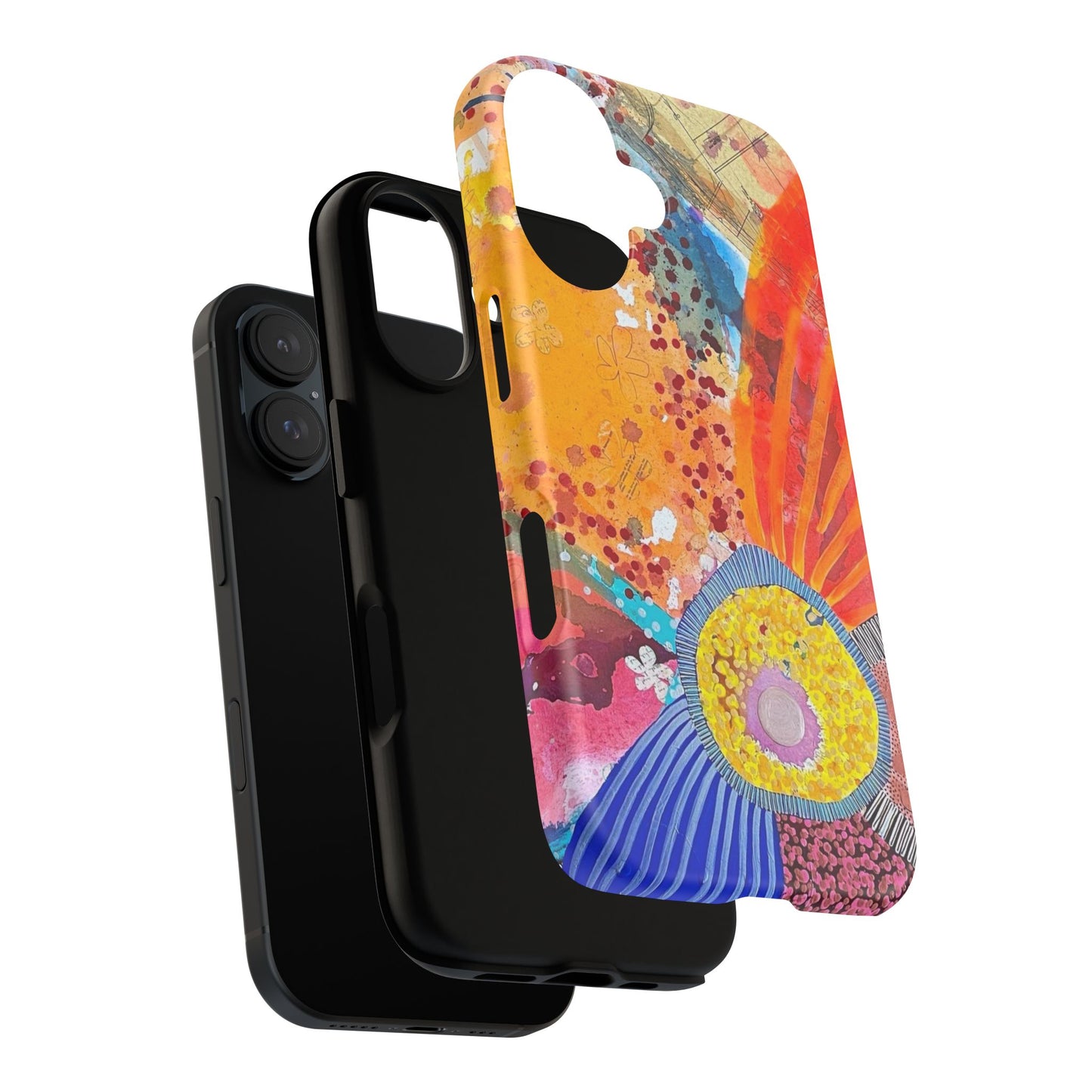 Protective Phone Case — Modern Floral Abstract Design
