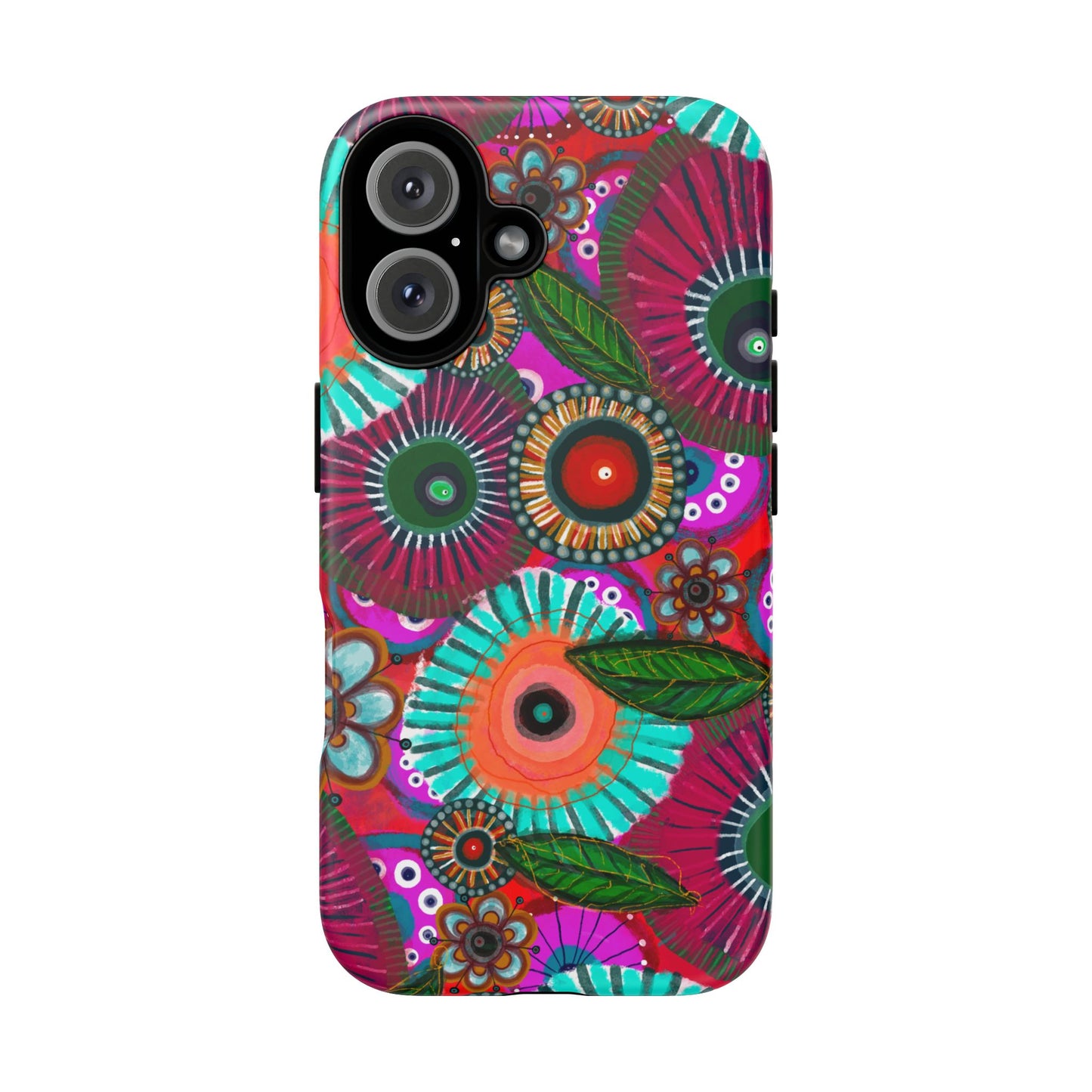 Protective Phone Case — Modern Floral Abstract Design