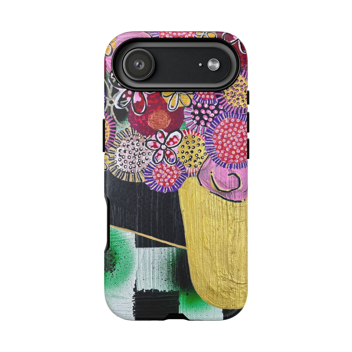 Protective Phone Case — Modern Floral Abstract Design