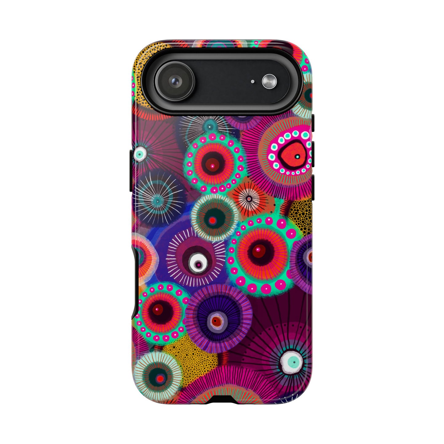Protective Phone Case — Modern Floral Abstract Design