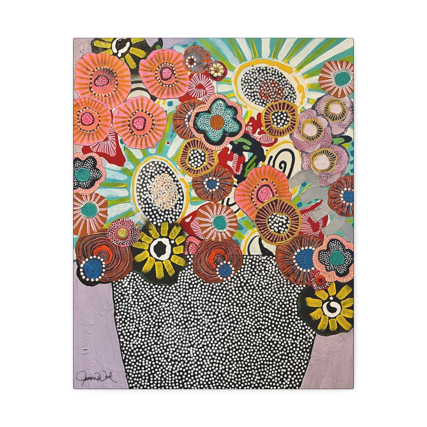 Canvas Print. Floral Still Life by Jessica Wood Artist