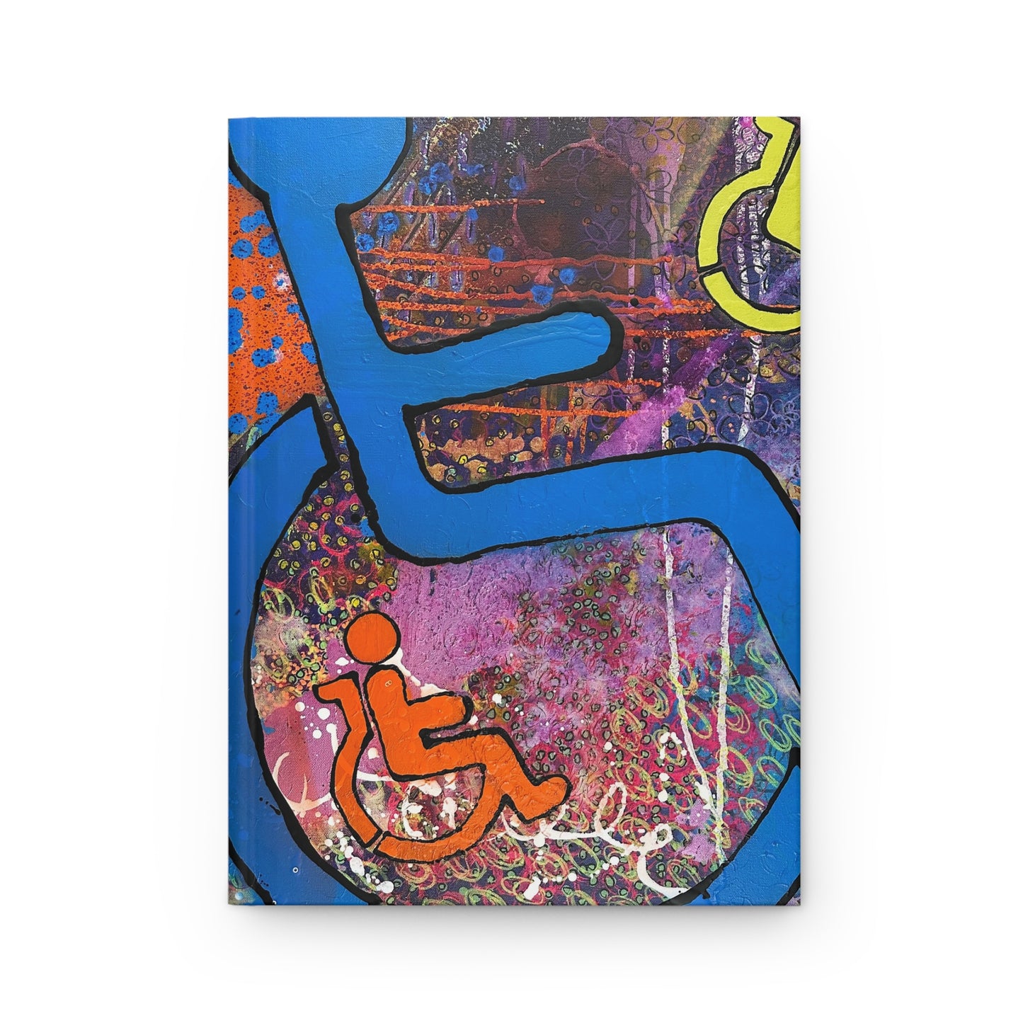Hardcover Journal — Keep on Rollin' Disability Art Notebook