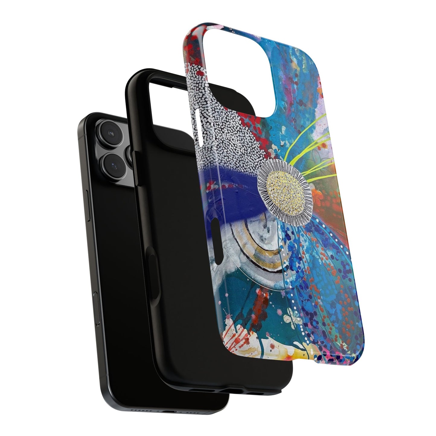 Protective Phone Case — Modern Floral Abstract Design