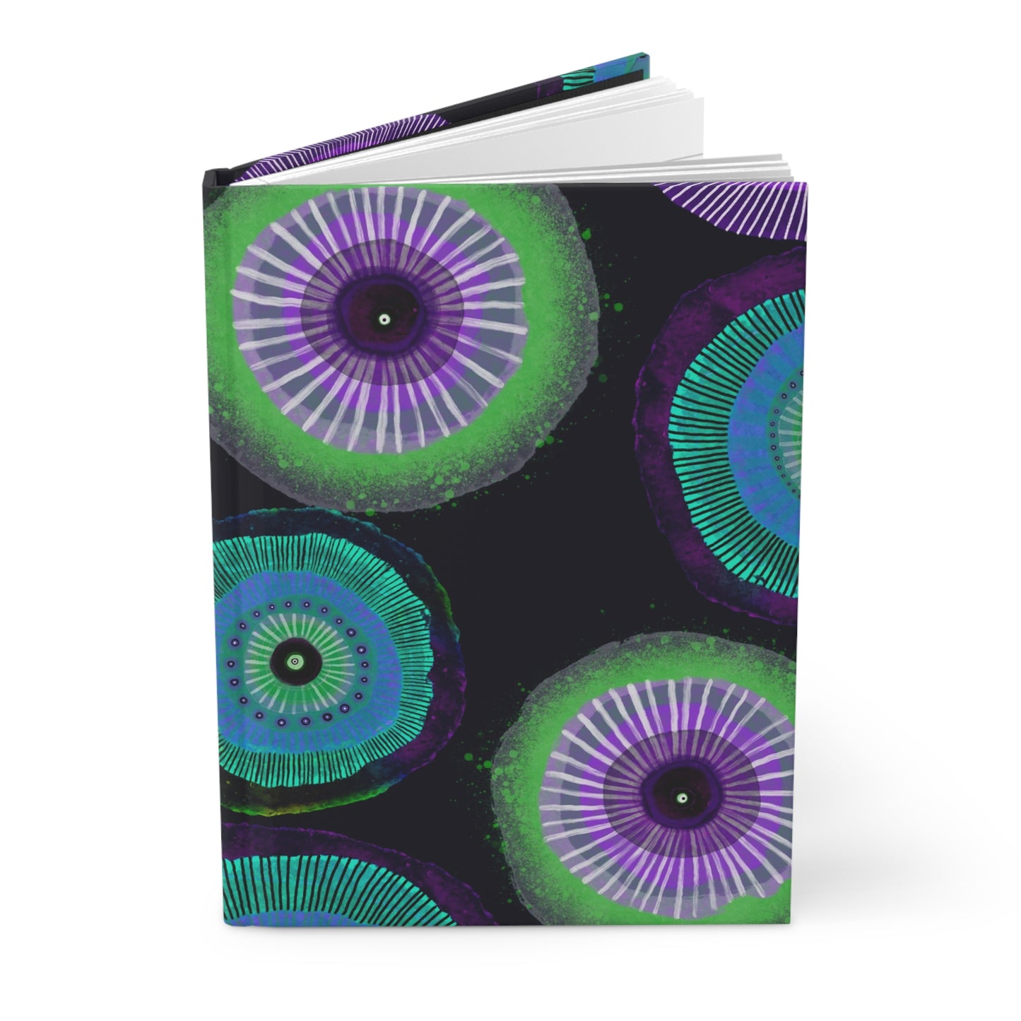 Modern Floral Hardcover Journal — Colorful Abstract Flower Art Notebook