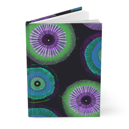 Modern Floral Hardcover Journal — Colorful Abstract Flower Art Notebook