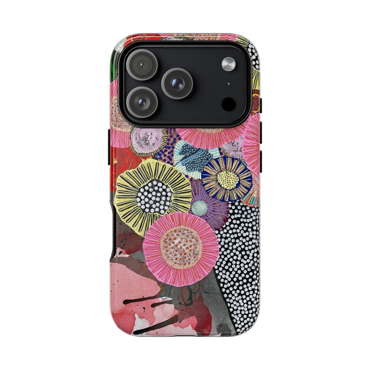 Protective Phone Case — Modern Floral Abstract Design