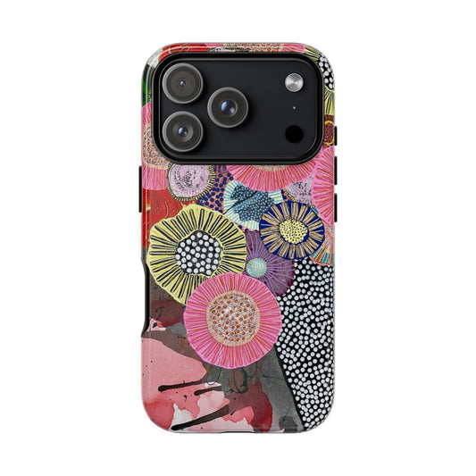 Protective Phone Case — Modern Floral Abstract Design