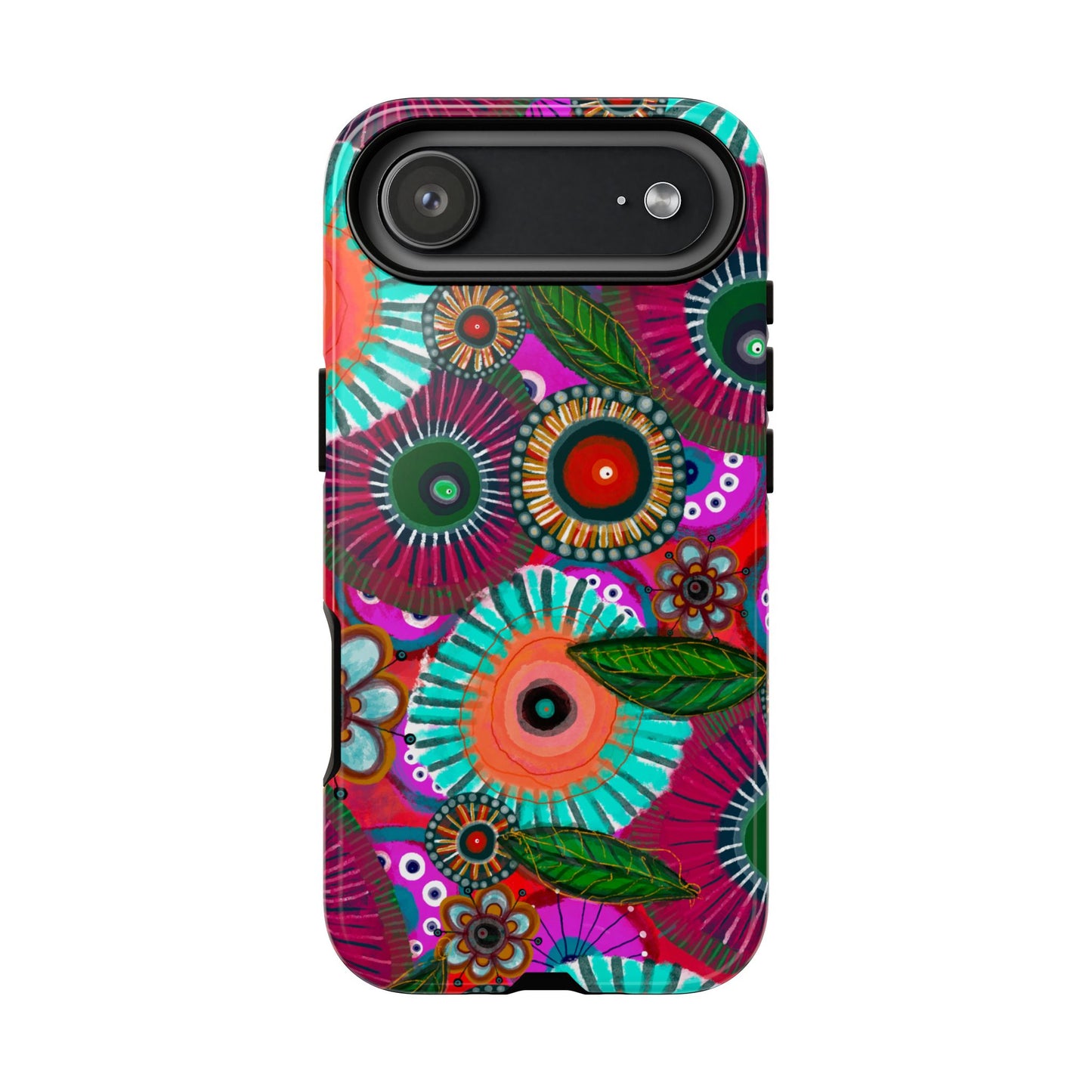 Protective Phone Case — Modern Floral Abstract Design