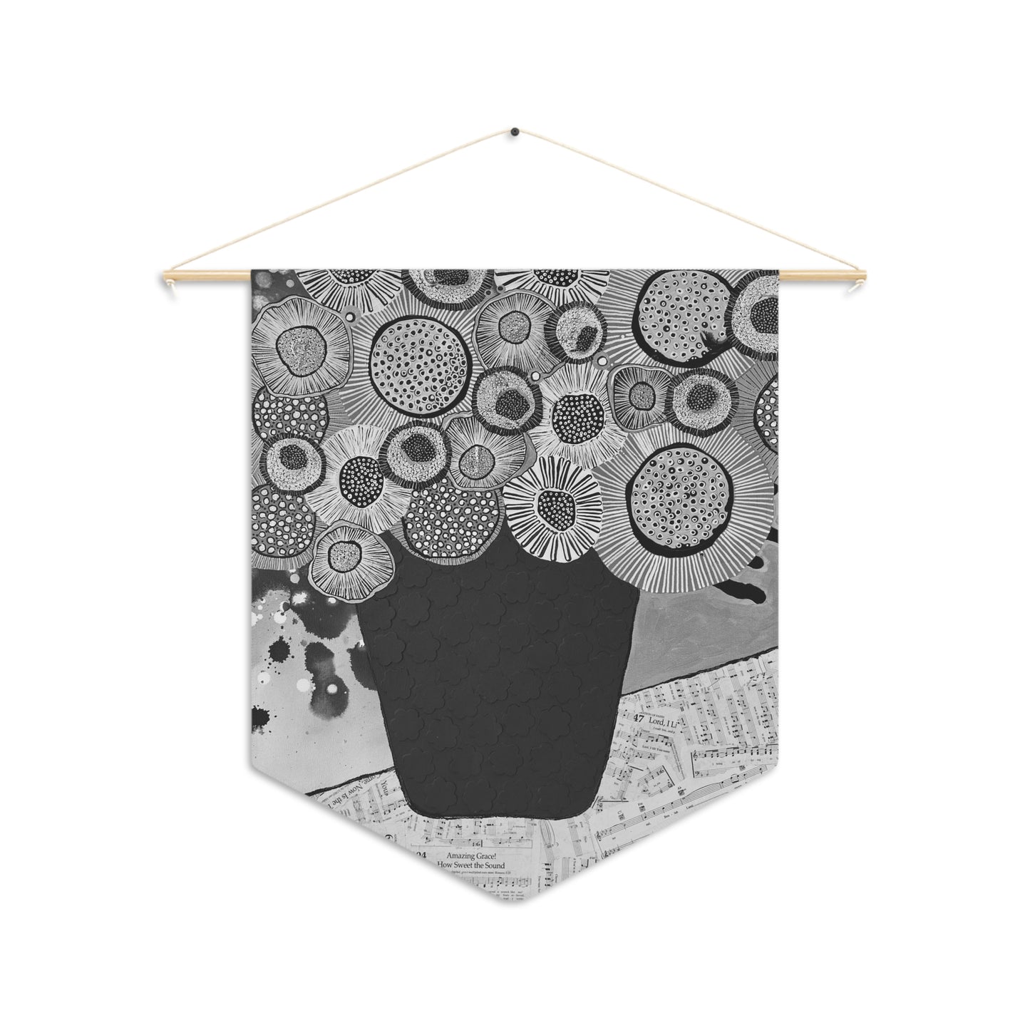 Decorative Pennant Flag — 18"×21" Poly Twill Wall Banner (One-Sided)