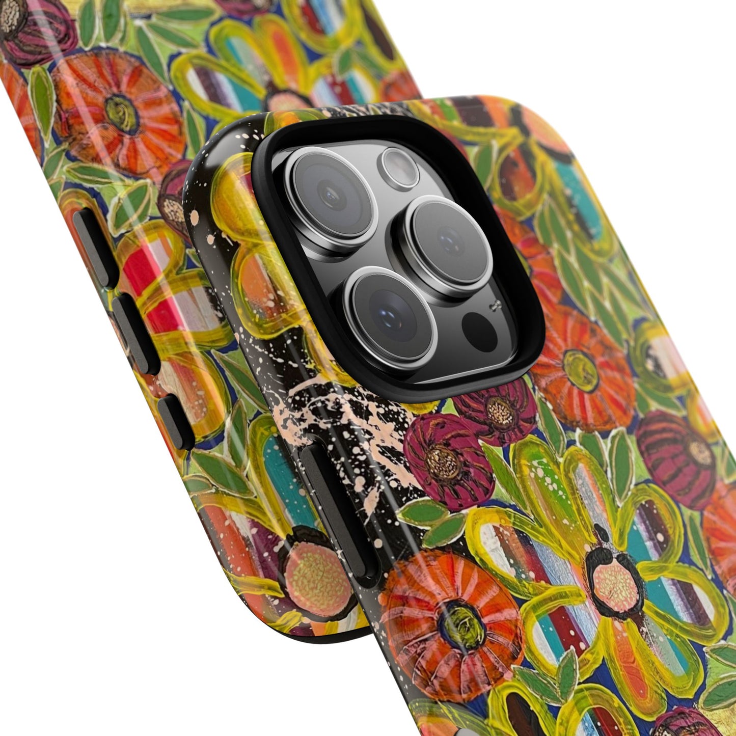 Protective Phone Case — Modern Floral Abstract Design