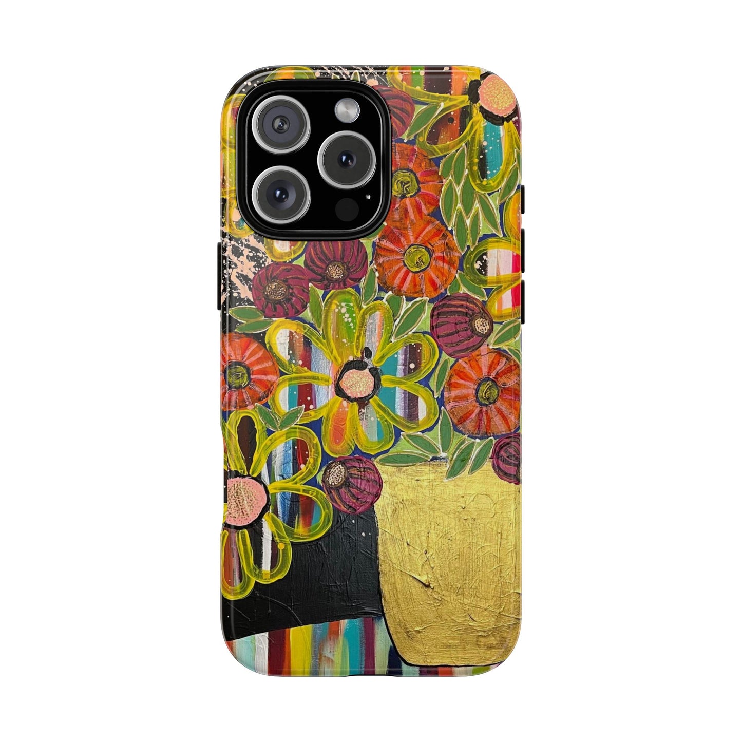 Protective Phone Case — Modern Floral Abstract Design
