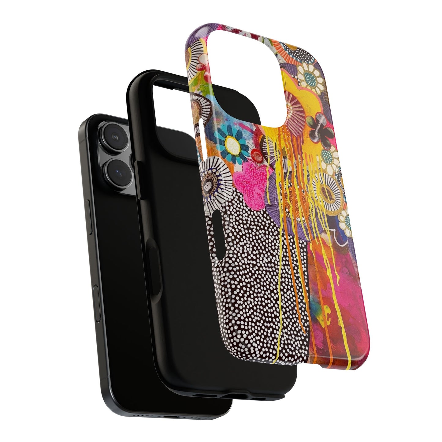 Protective Phone Case — Modern Floral Abstract Design