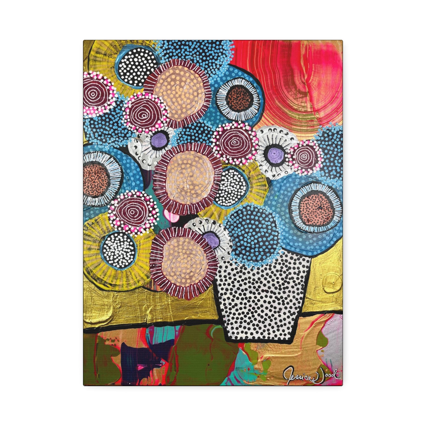 Canvas Print. Floral Still Life by Jessica Wood Artist