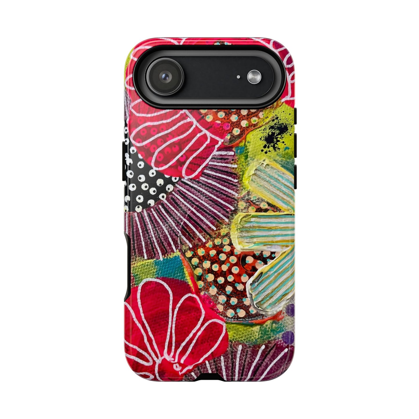 Protective Phone Case — Modern Floral Abstract Design