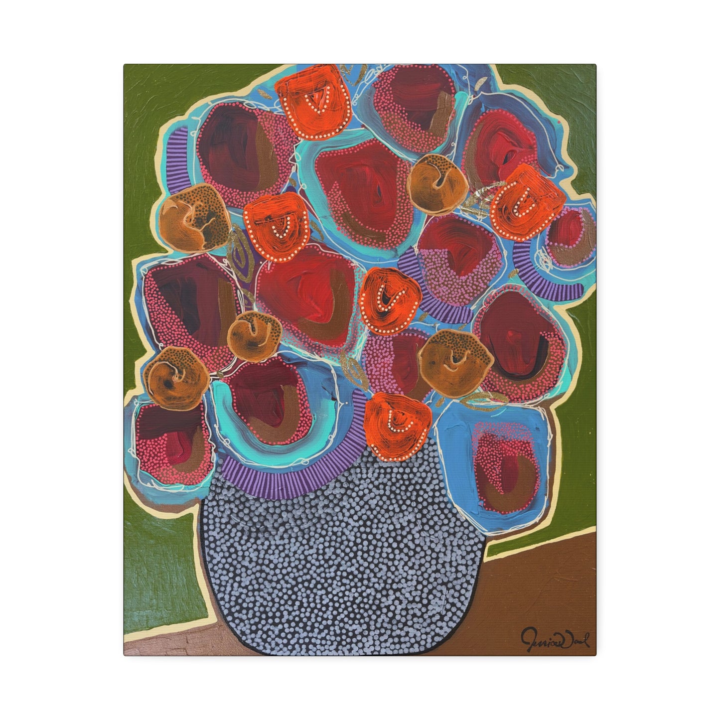 Canvas Print. Floral Still Life by Jessica Wood Artist