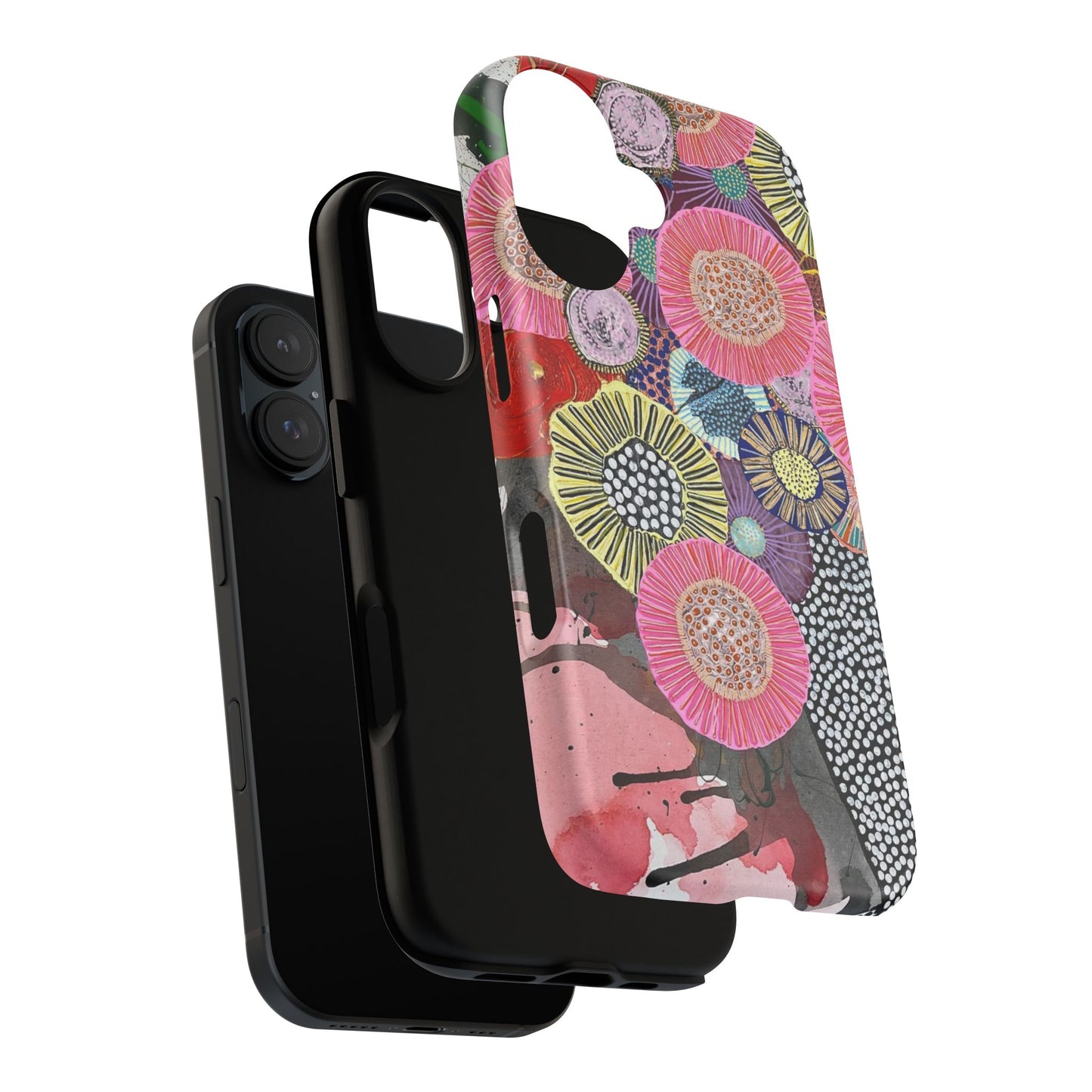 Protective Phone Case — Modern Floral Abstract Design