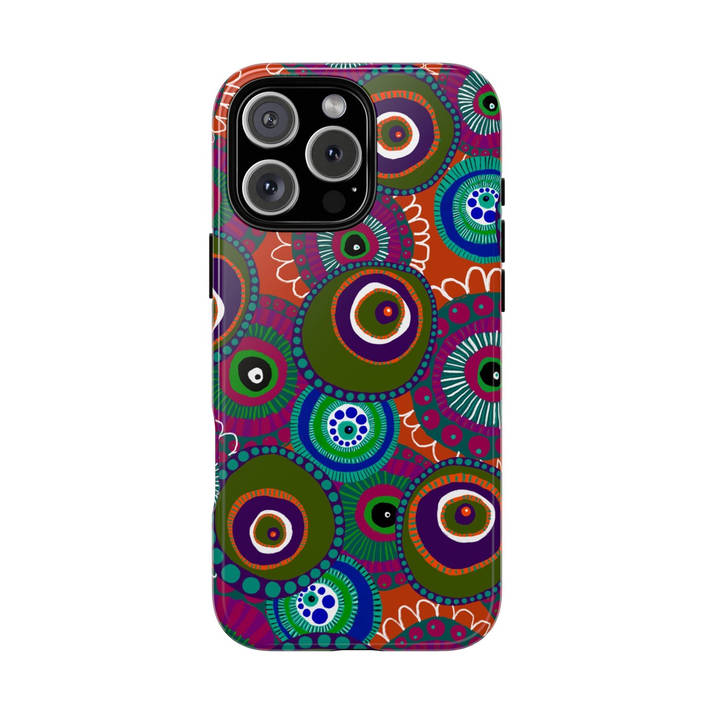 Protective Phone Case — Modern Floral Abstract Design