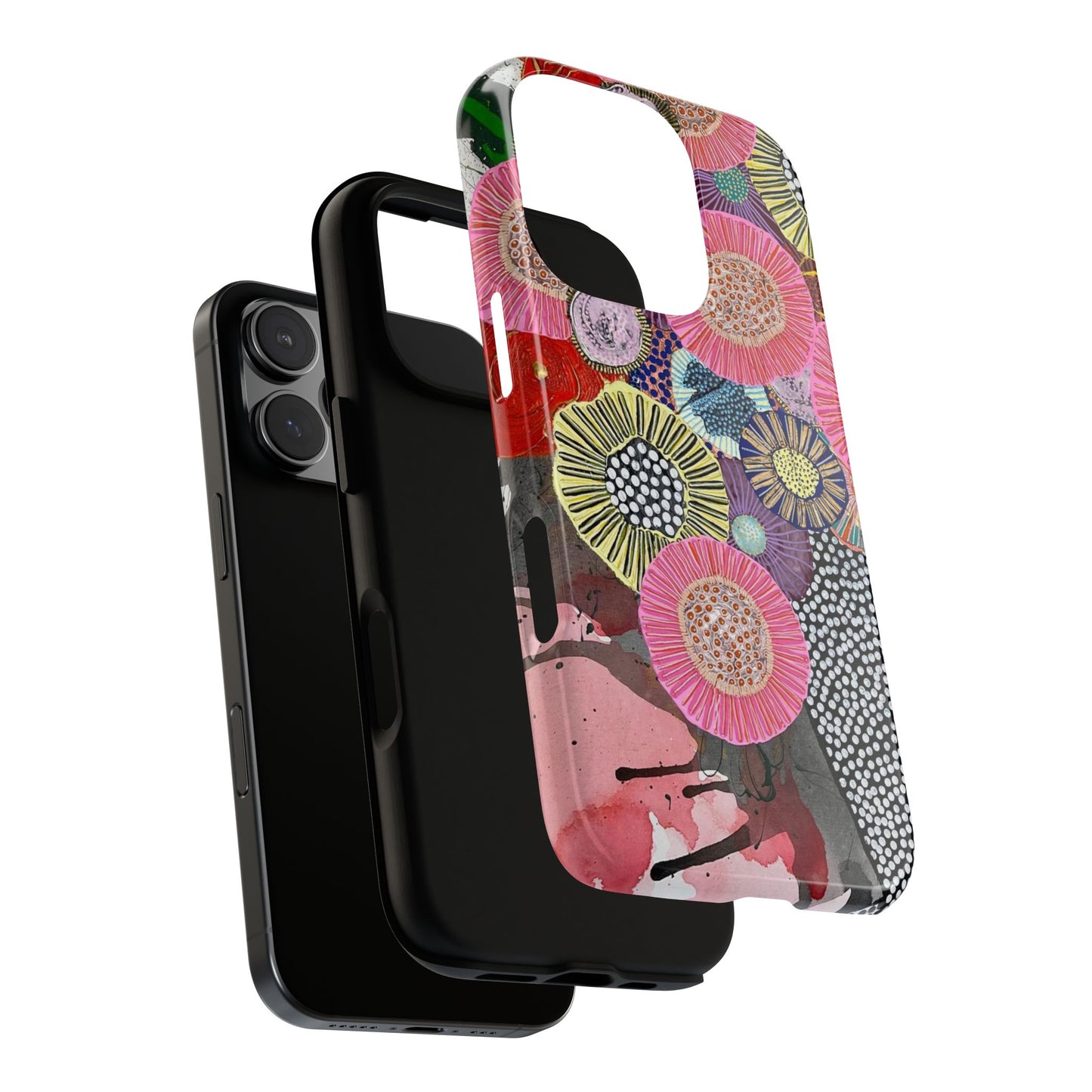 Protective Phone Case — Modern Floral Abstract Design