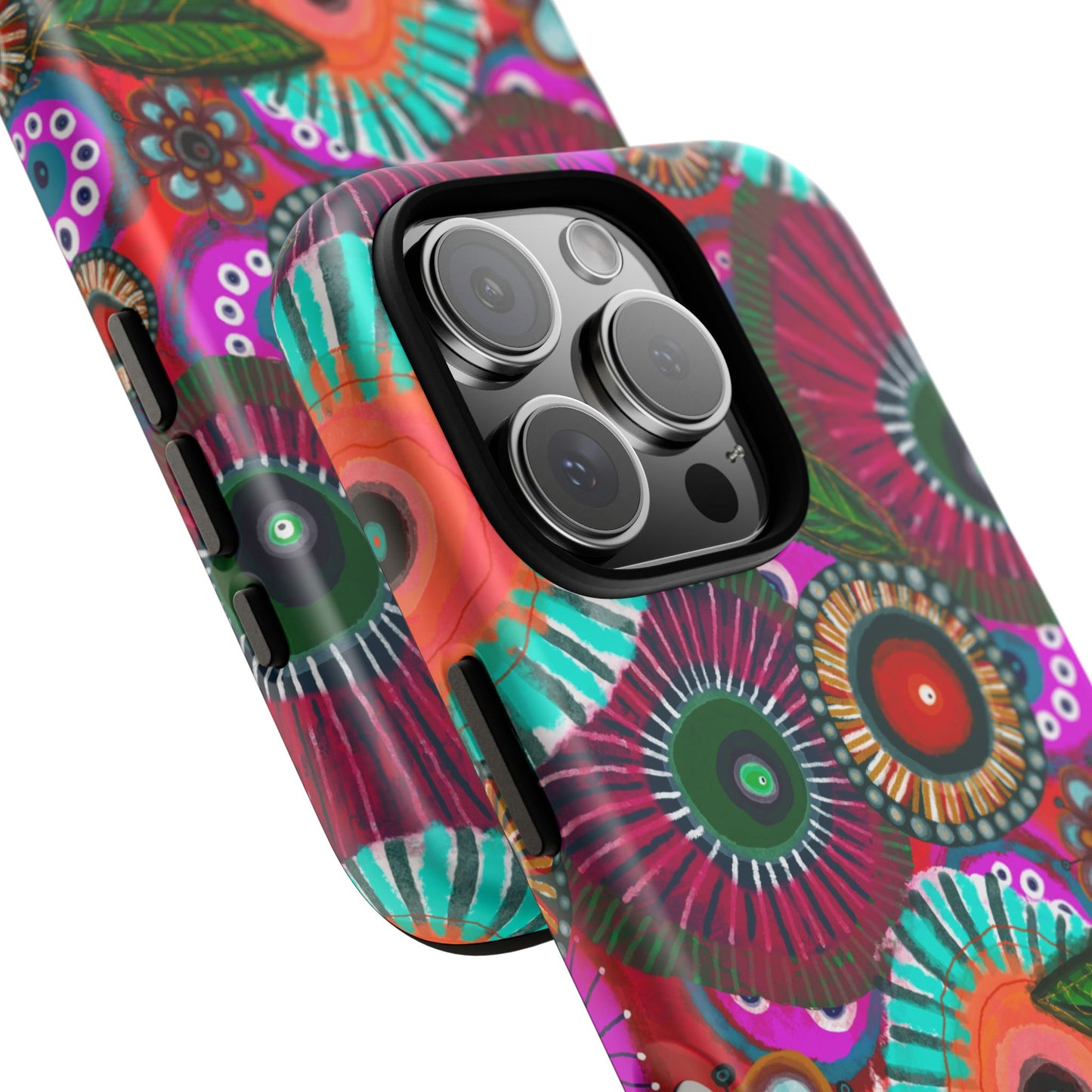 Protective Phone Case — Modern Floral Abstract Design