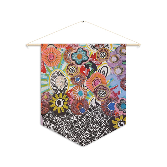 Decorative Pennant Flag — 18"×21" Poly Twill Wall Banner (One-Sided)