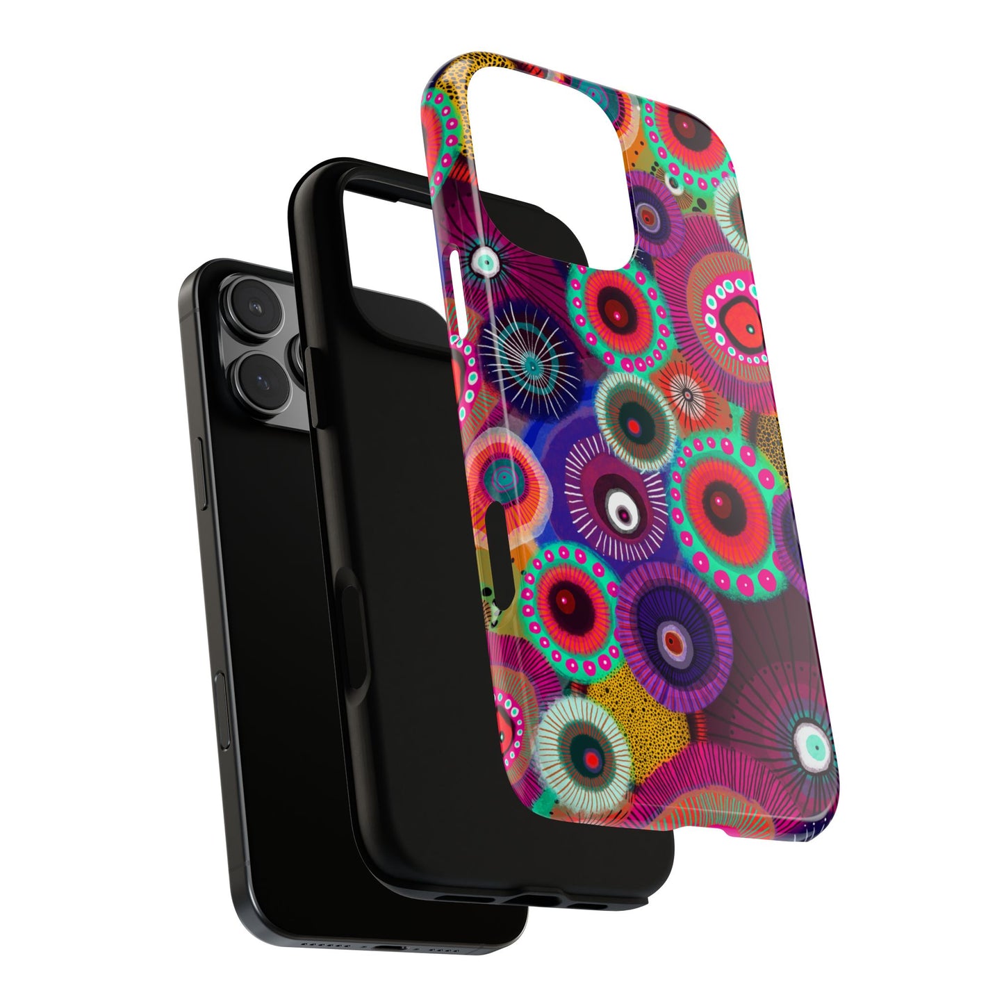 Protective Phone Case — Modern Floral Abstract Design