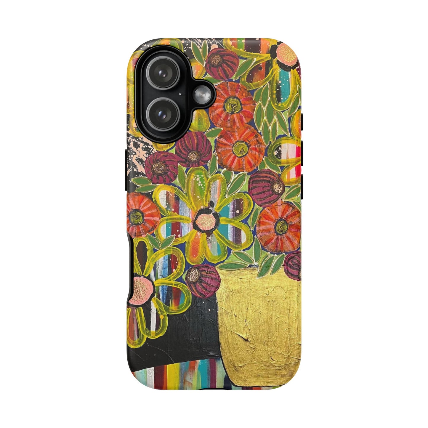 Protective Phone Case — Modern Floral Abstract Design