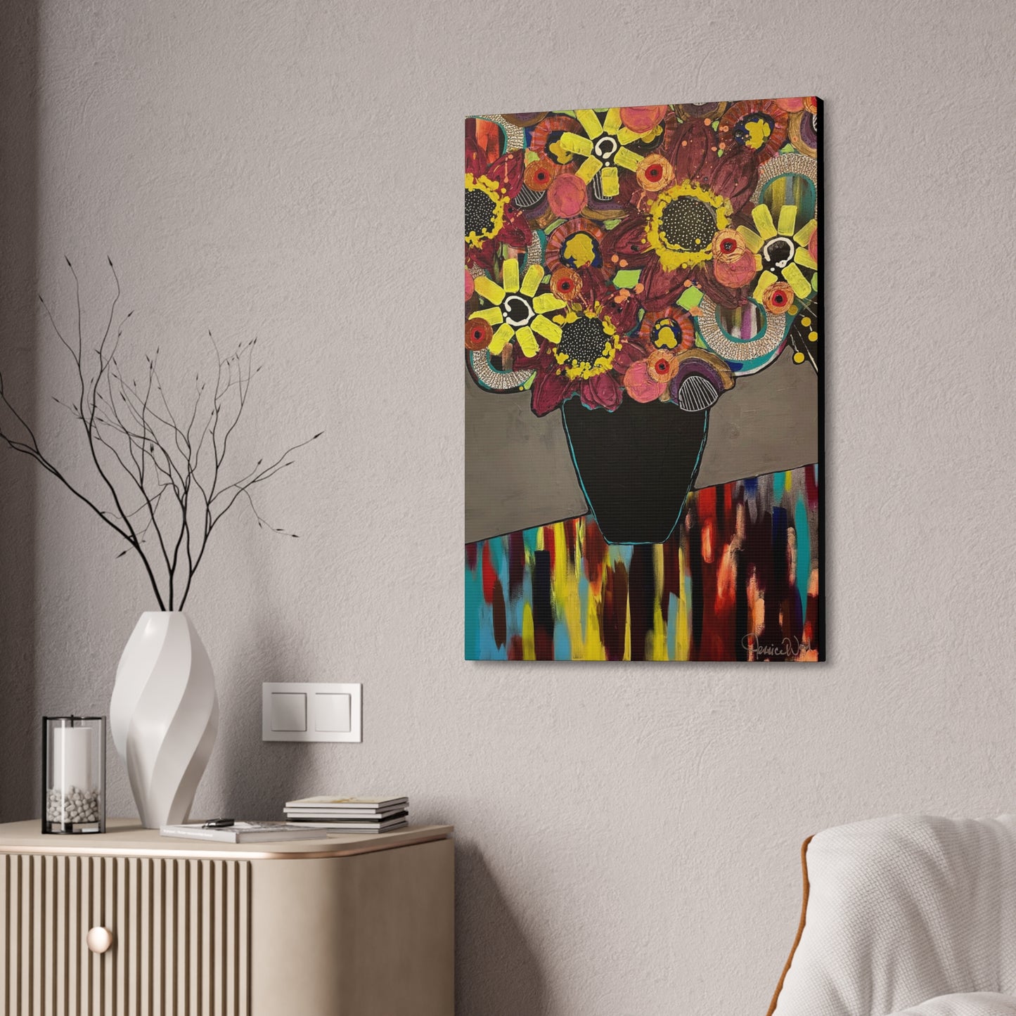 Canvas Print. Floral Still Life by Jessica Wood Artist