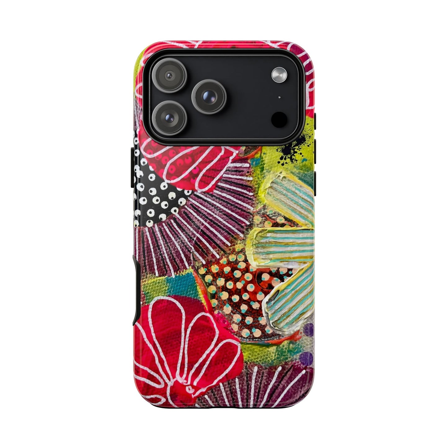 Protective Phone Case — Modern Floral Abstract Design