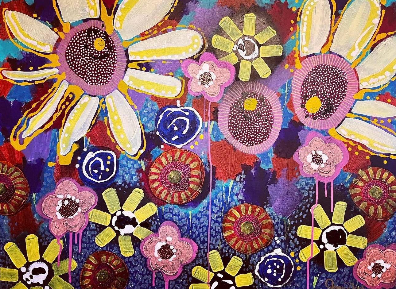 Flourish 30"x40" Original Mixed Media Painting on Canvas