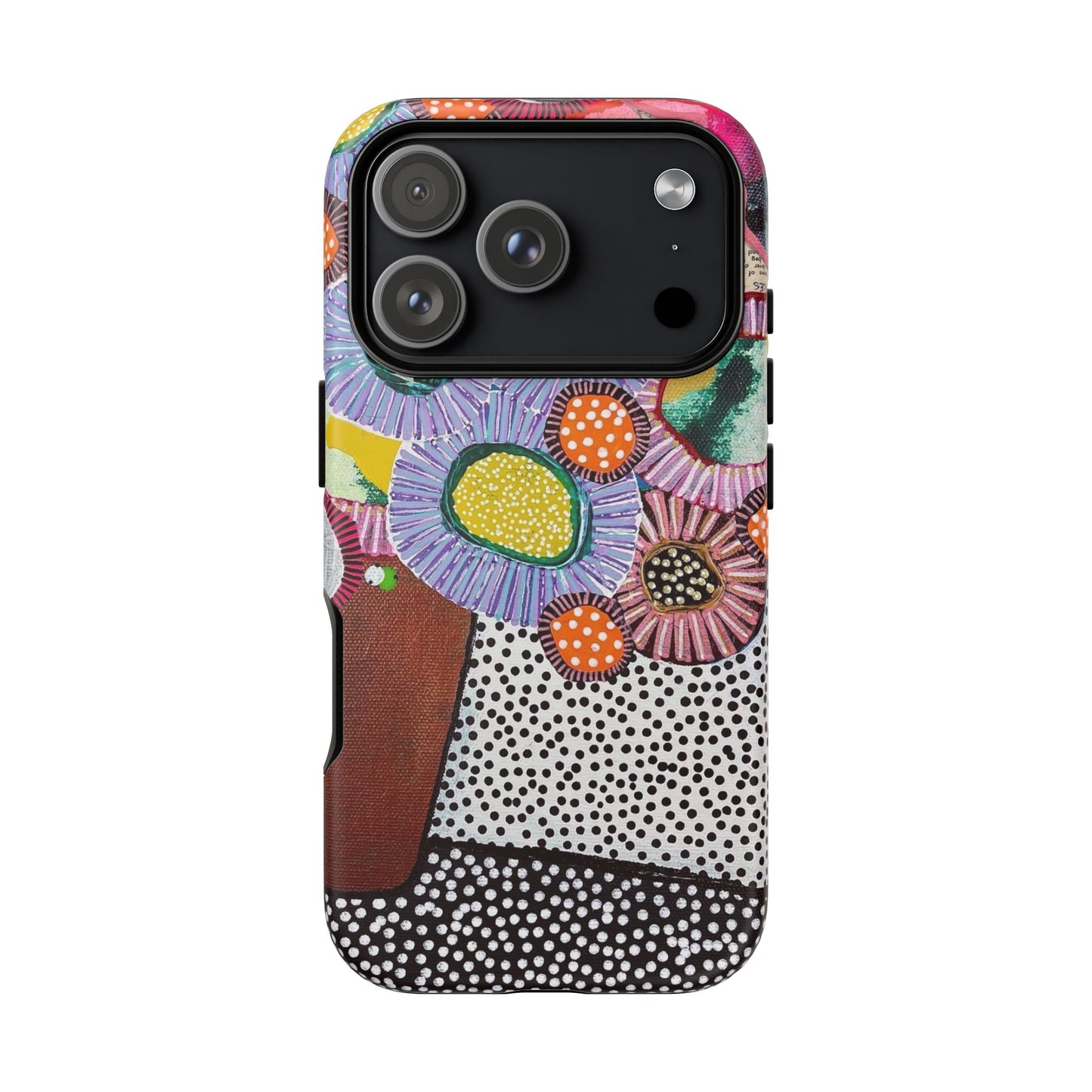 Protective Phone Case — Modern Floral Abstract Design