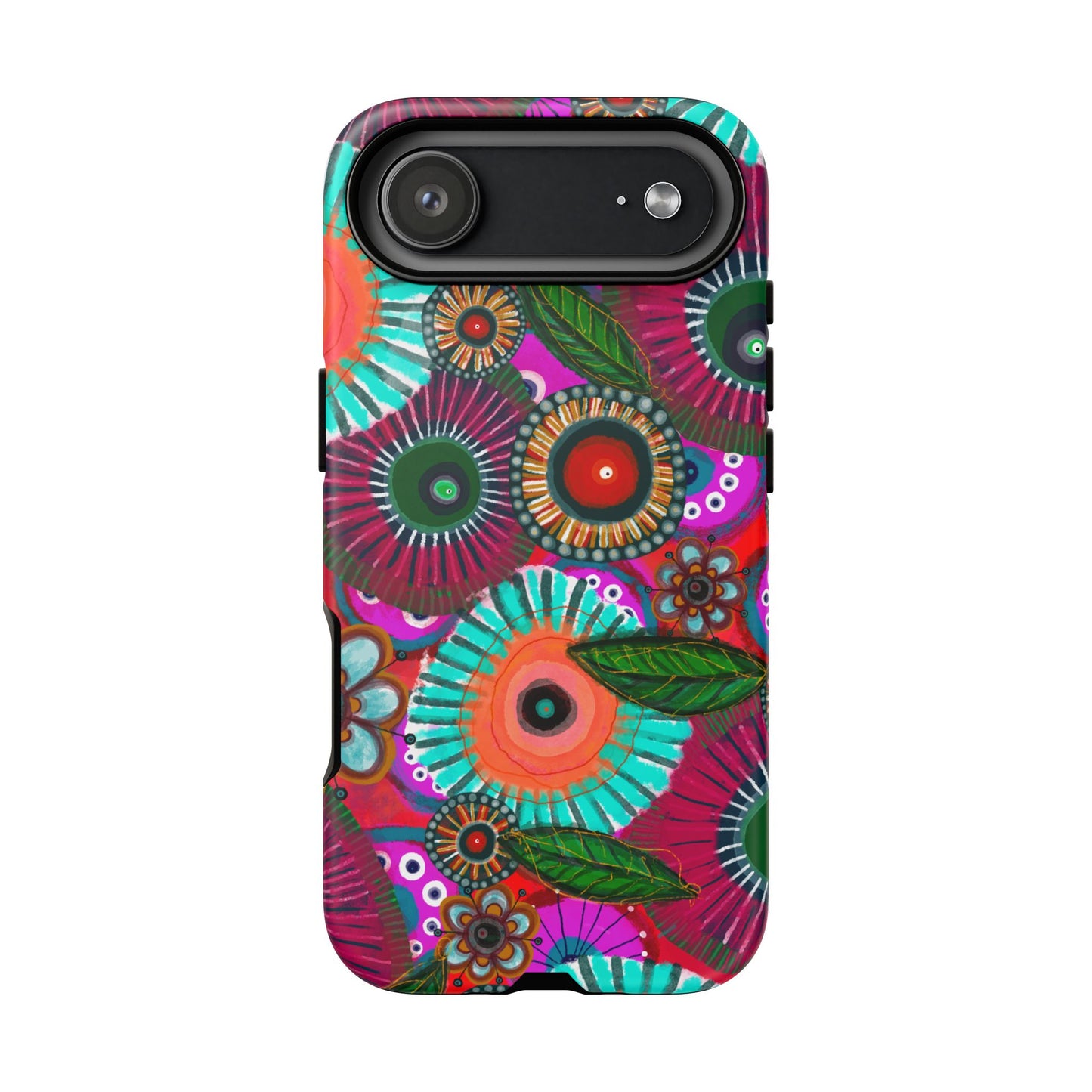Protective Phone Case — Modern Floral Abstract Design
