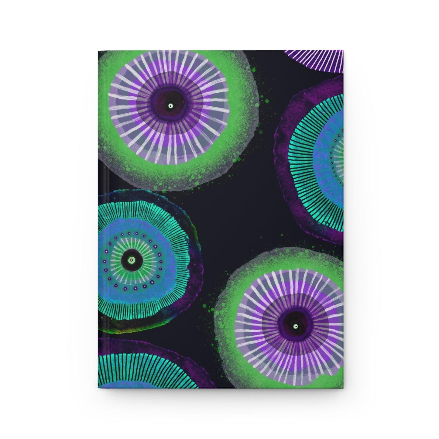 Modern Floral Hardcover Journal — Colorful Abstract Flower Art Notebook