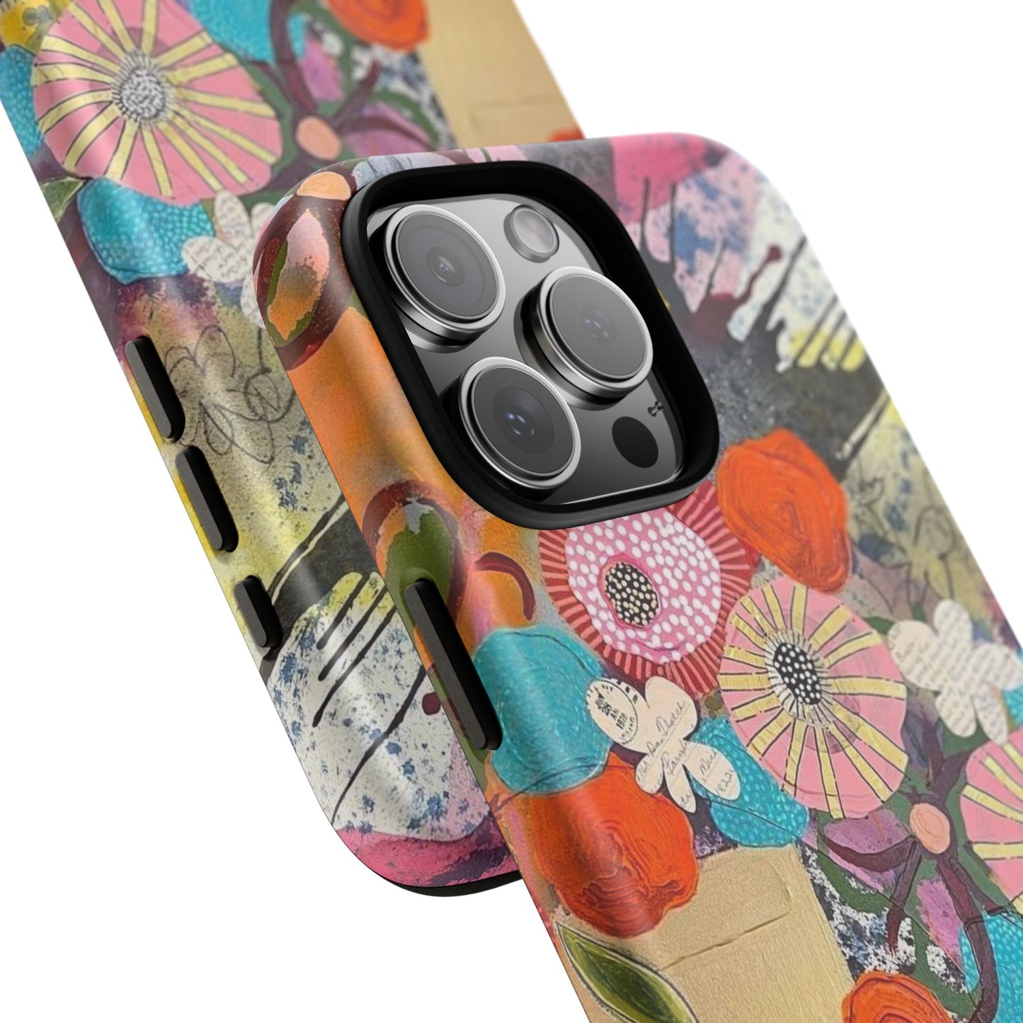 Protective Phone Case — Modern Floral Abstract Design