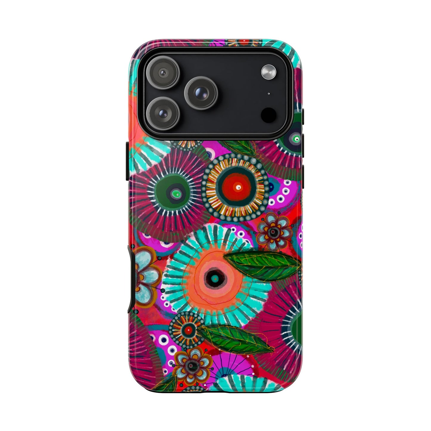 Protective Phone Case — Modern Floral Abstract Design