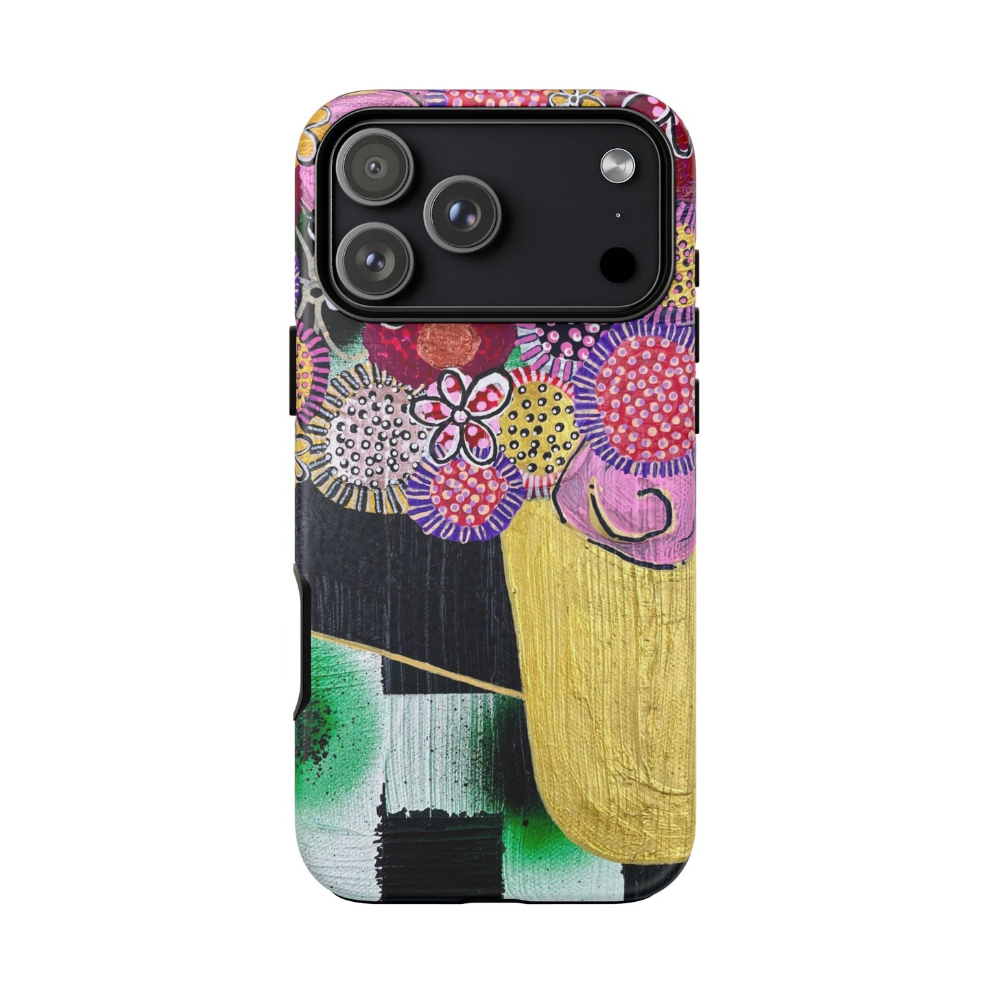 Protective Phone Case — Modern Floral Abstract Design