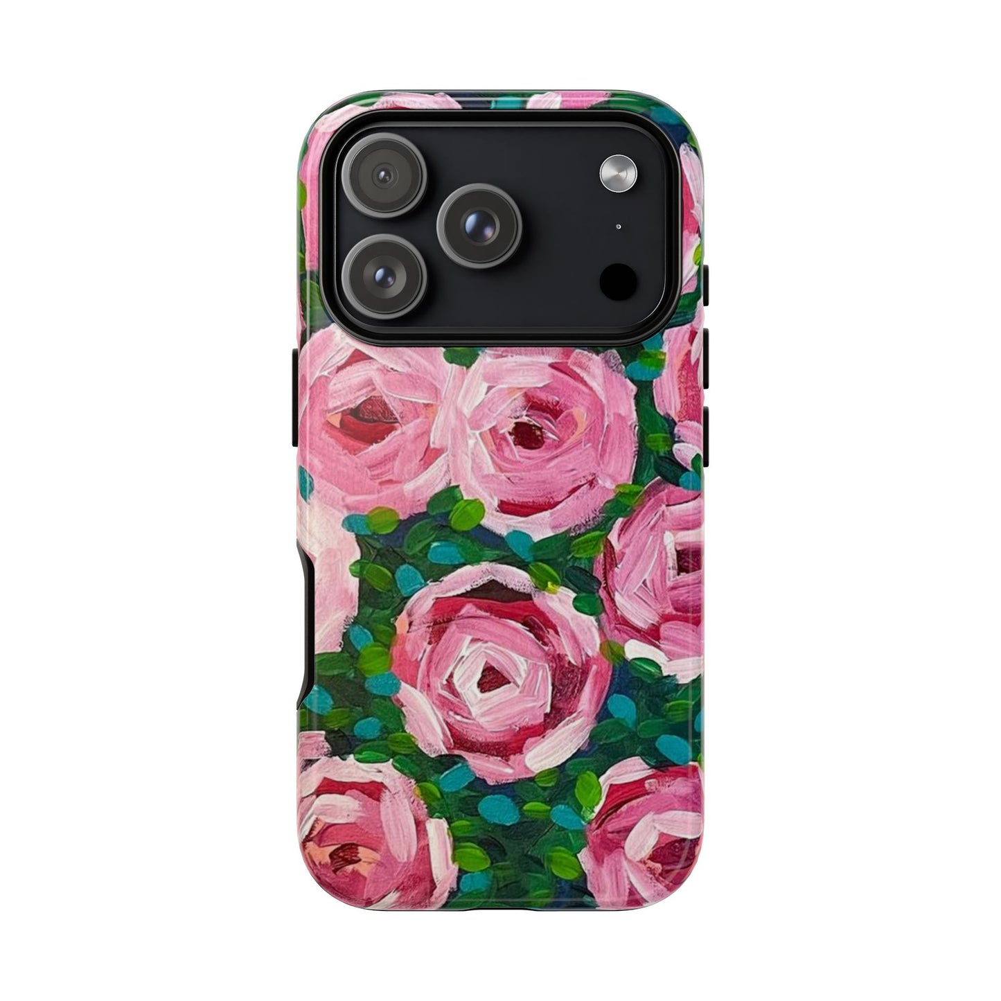 Protective Phone Case — Modern Rose Garden Abstract Design