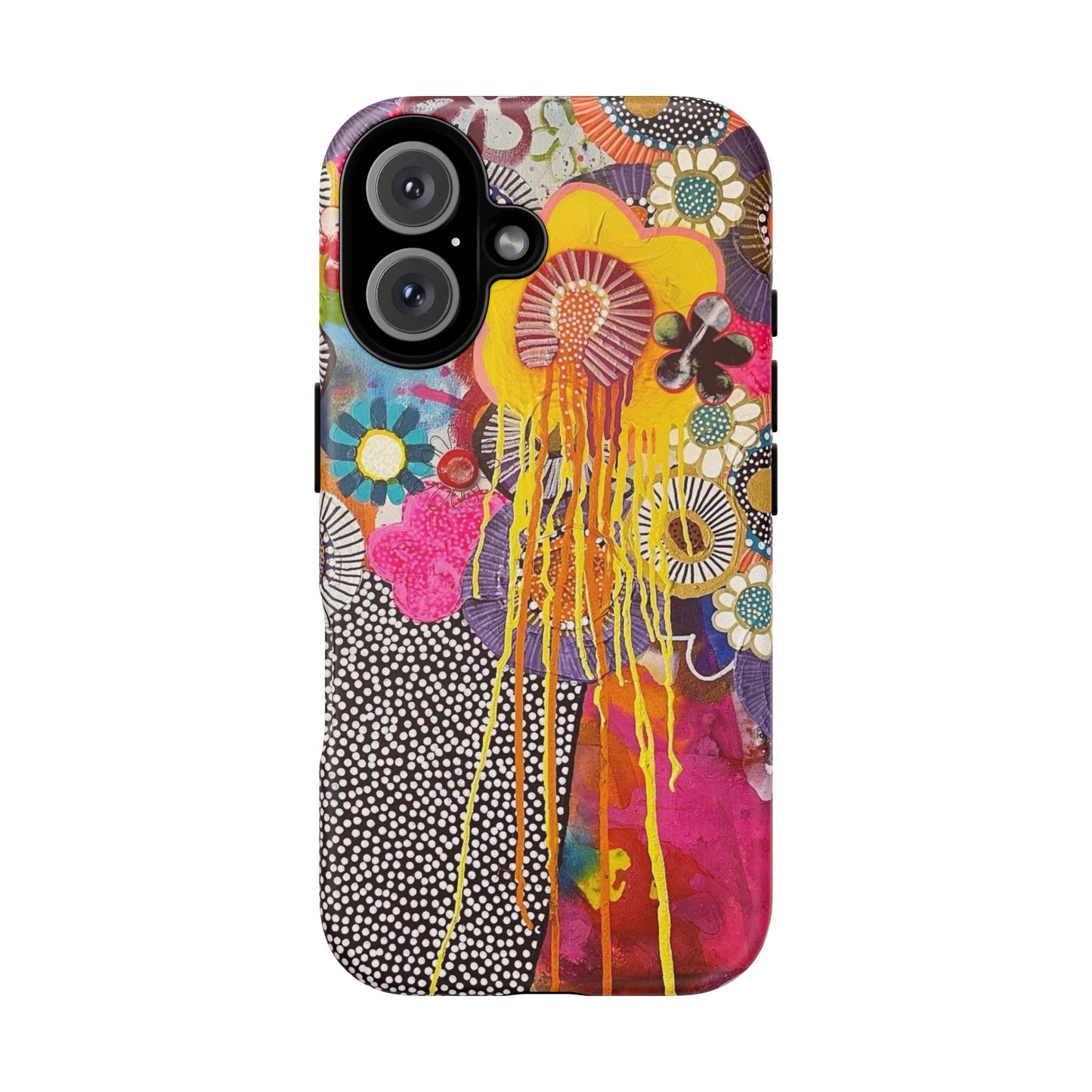 Protective Phone Case — Modern Floral Abstract Design