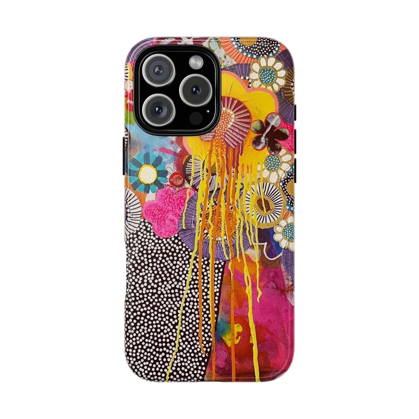 Protective Phone Case — Modern Floral Abstract Design