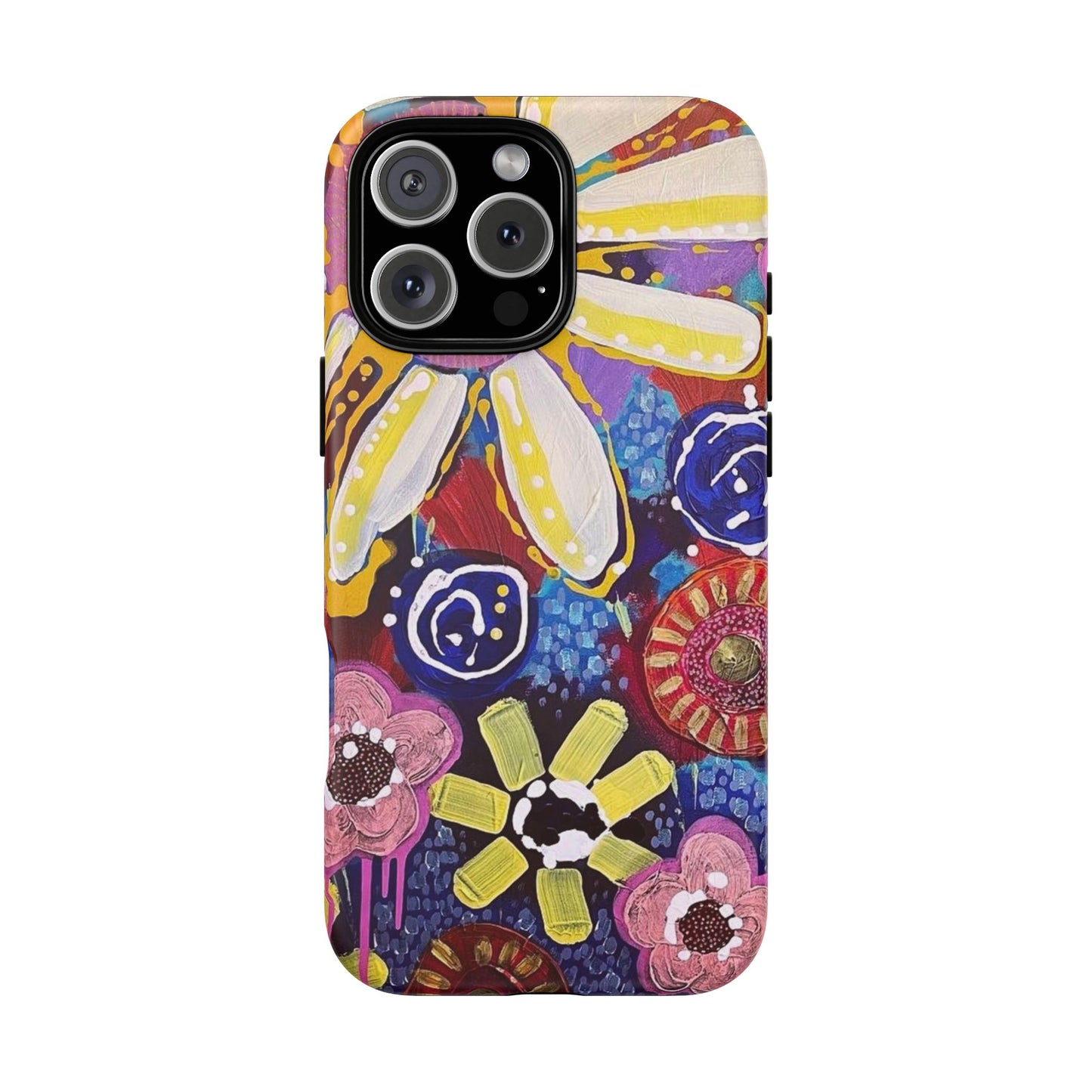 Protective Phone Case — Modern Floral Abstract Design