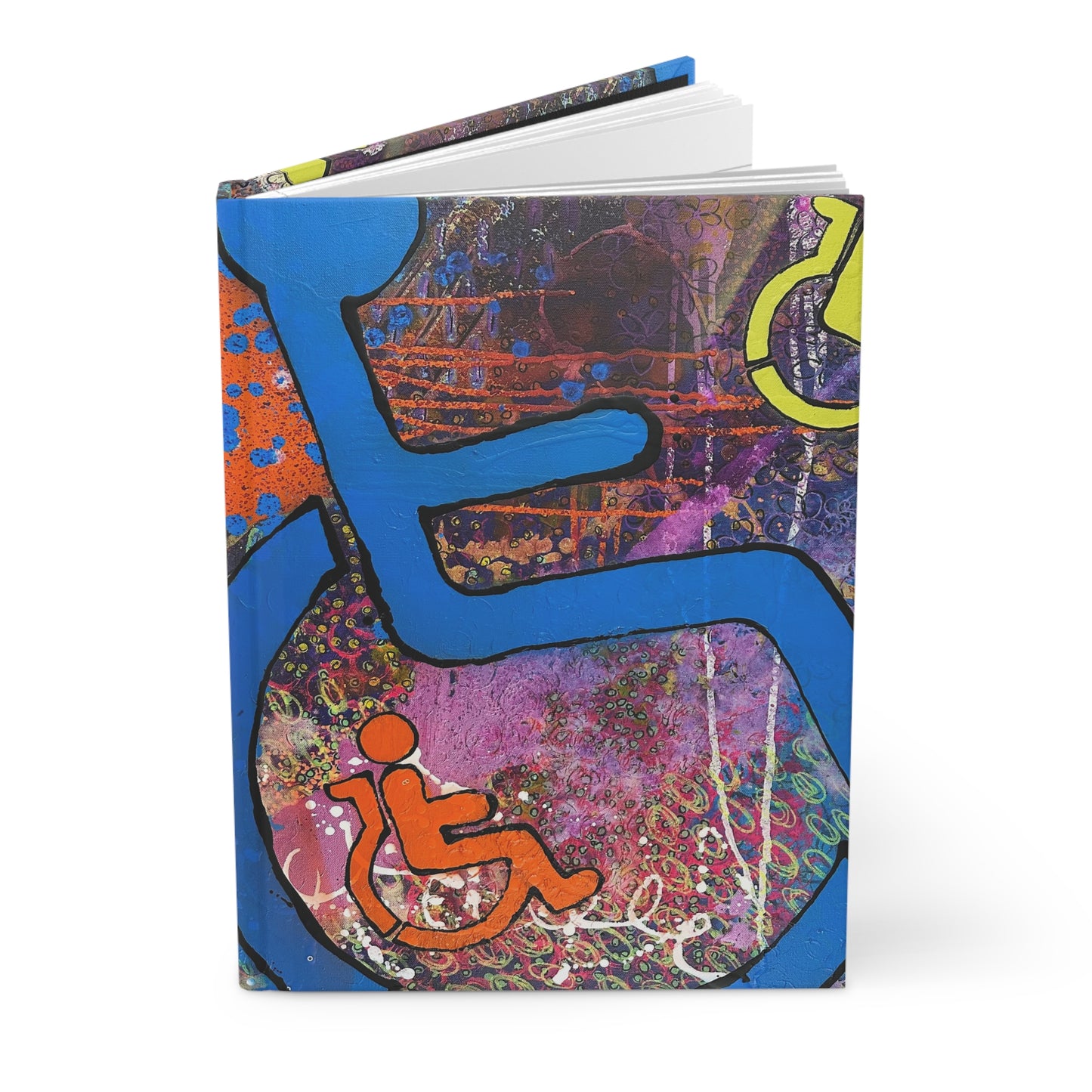 Hardcover Journal — Keep on Rollin' Disability Art Notebook