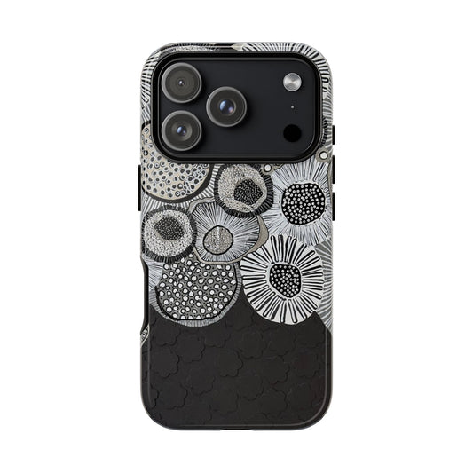 Protective Phone Case — Modern Floral Abstract Design