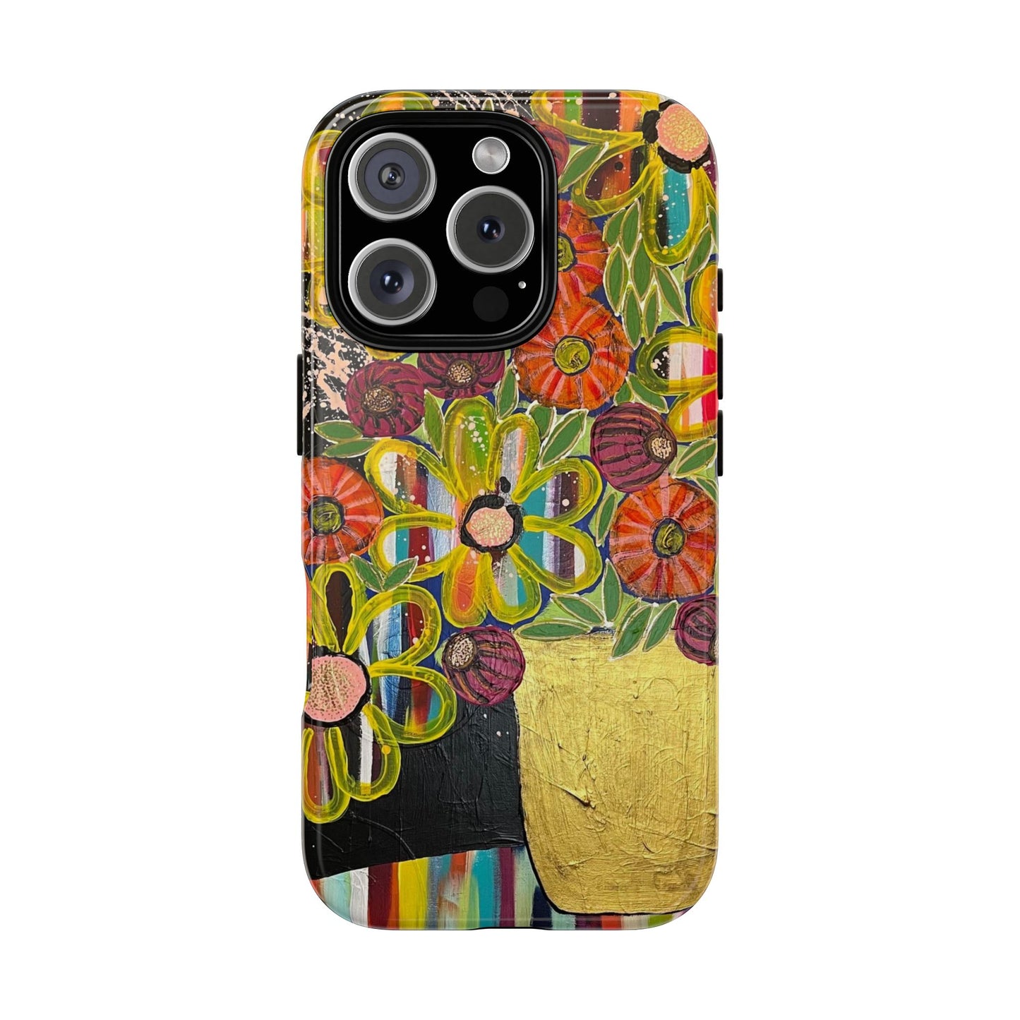 Protective Phone Case — Modern Floral Abstract Design