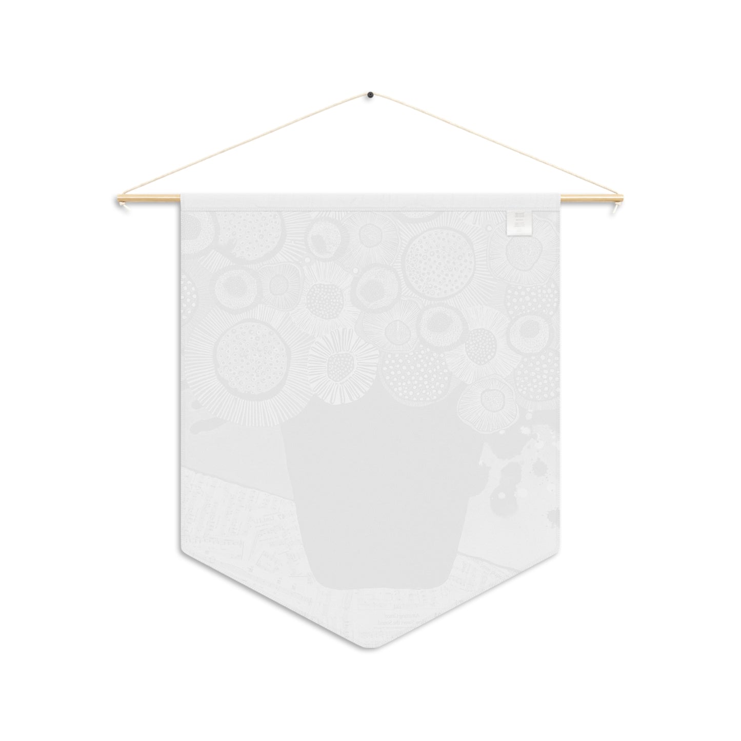 Decorative Pennant Flag — 18"×21" Poly Twill Wall Banner (One-Sided)