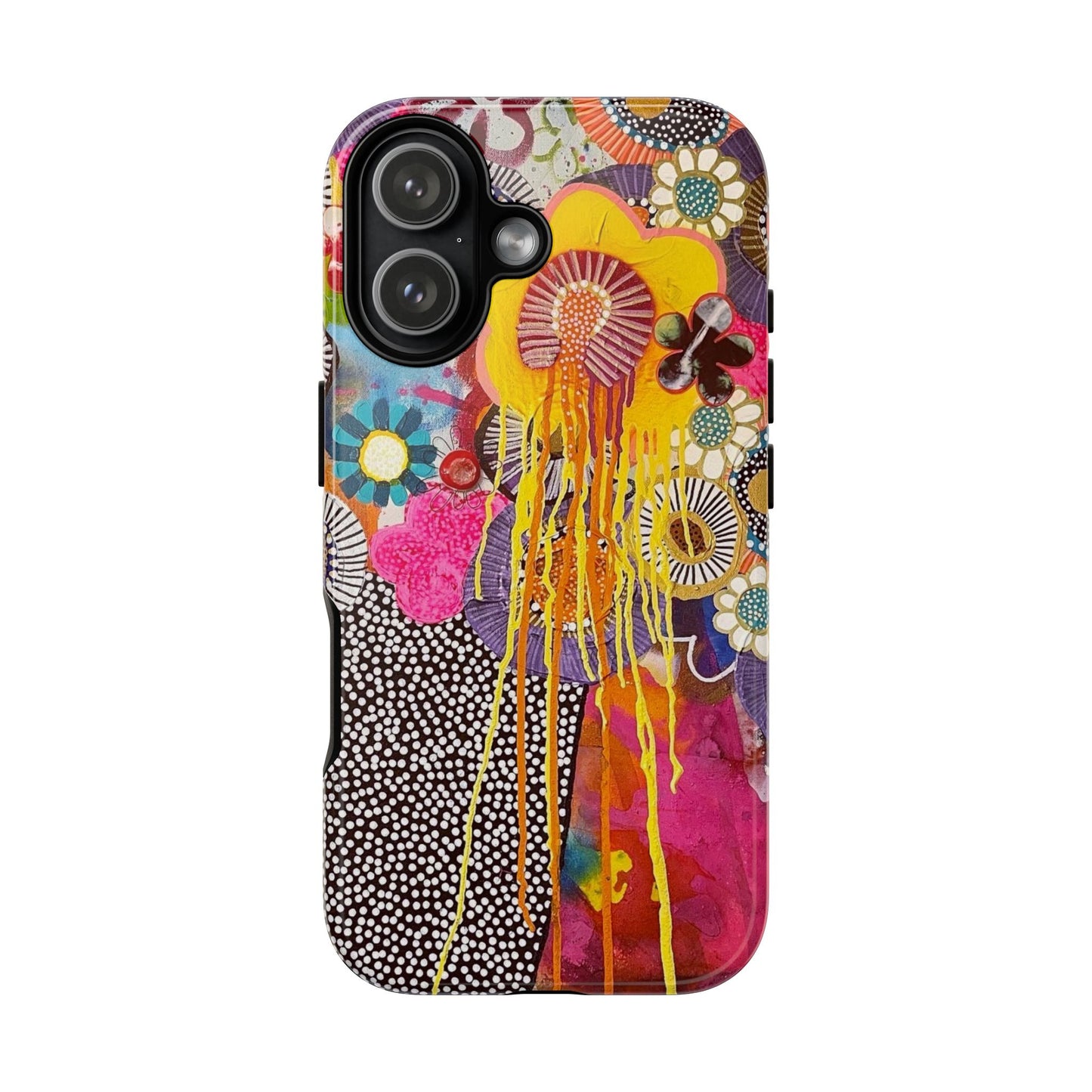 Protective Phone Case — Modern Floral Abstract Design